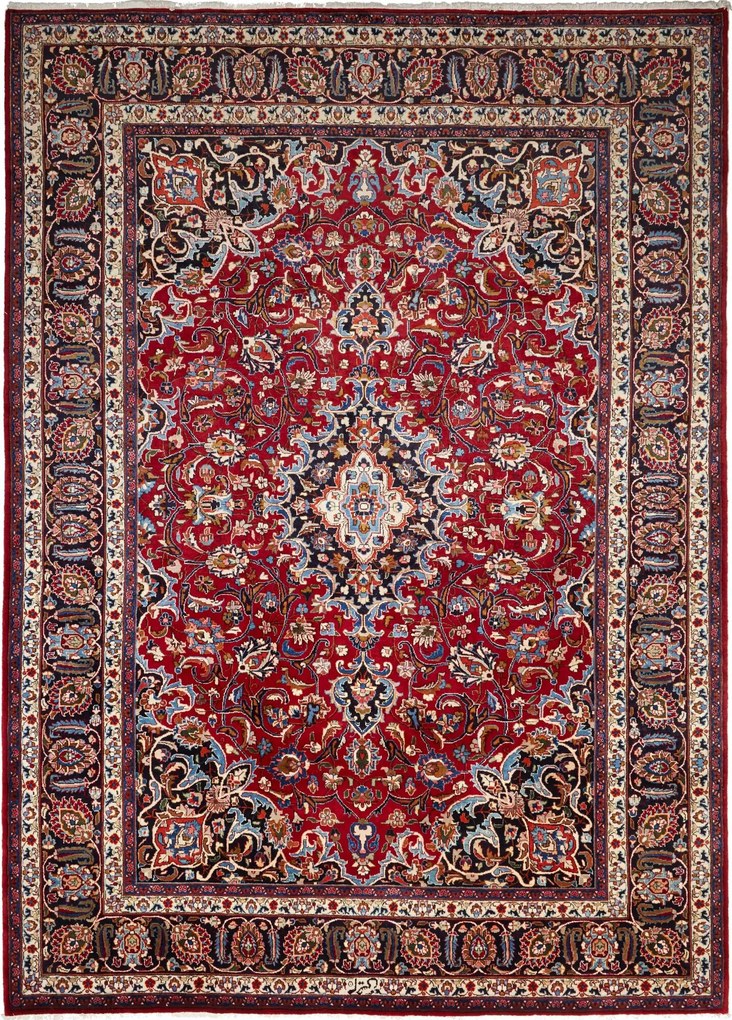 Mashad Tappeto persiano 340 x 240 Rosso (Iran) Annodato A Mano