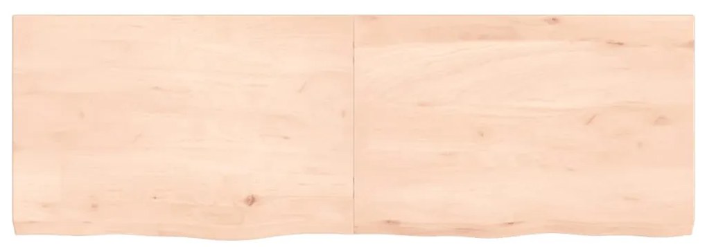 Ripiano a parete 120x40x4 cm legno massello rovere non trattato