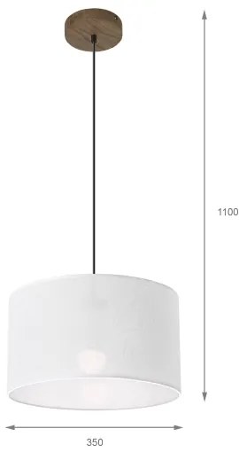 Brilagi - LED Lampadario a cavo ANTHONY 1xE27/60W/230V rovere/noce/bianco