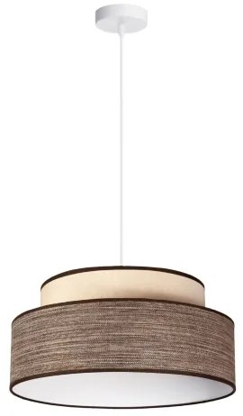 Lampadario a sospensione con filo GRACE 1xE27/60W/230V diametro 40 cm color crema/marrone