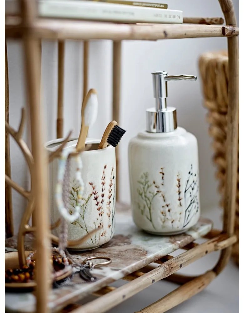 Set di accessori da bagno in gres crema Bea - Bloomingville