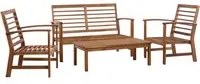 Set Divani da Giardino 4 pz in Legno Massello di Acacia cod mxl 40283