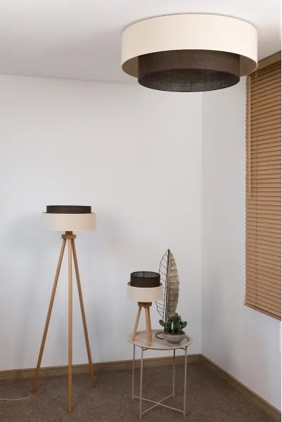 Brilagi - Plafoniera LED BOHO STYLE 3xE27/15W/230V Ø 80 cm crema/marrone
