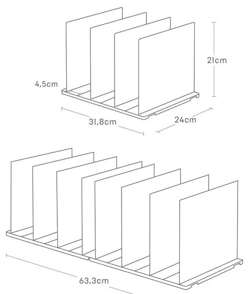 Organizer in plastica per borse set di 2 pz Smart - YAMAZAKI