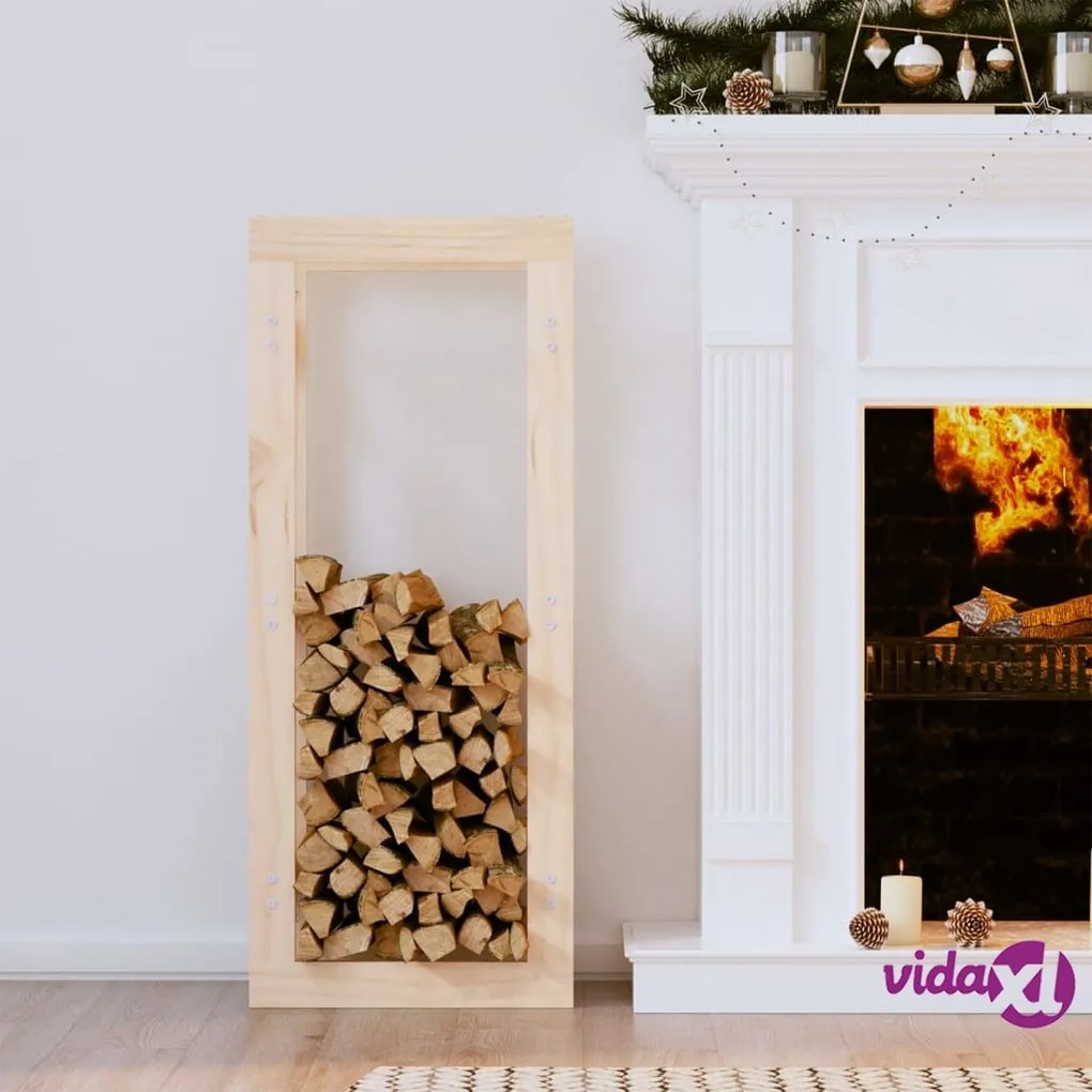 vidaXL Portalegna 41x25x100 cm in Legno Massello di Pino