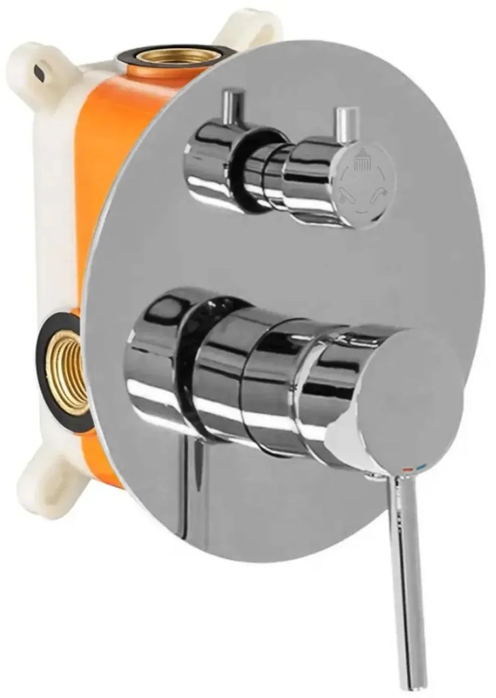 Set da vasca-doccia da incasso Rea Lungo Chrome + Box