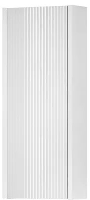 Pensile bagno Niwa laccato opaco bianco con vetro bianco, 1 anta apertura da sinistra P 17 x L 30 x H 78.5 cm