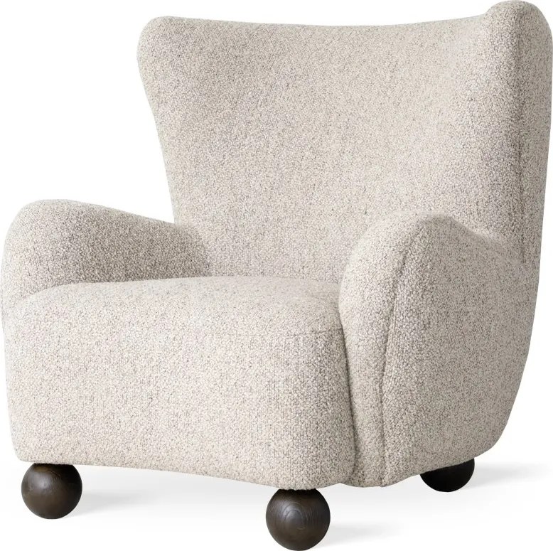 Poltrona Sora in tessuto con base in legno – 95x96x90 cm