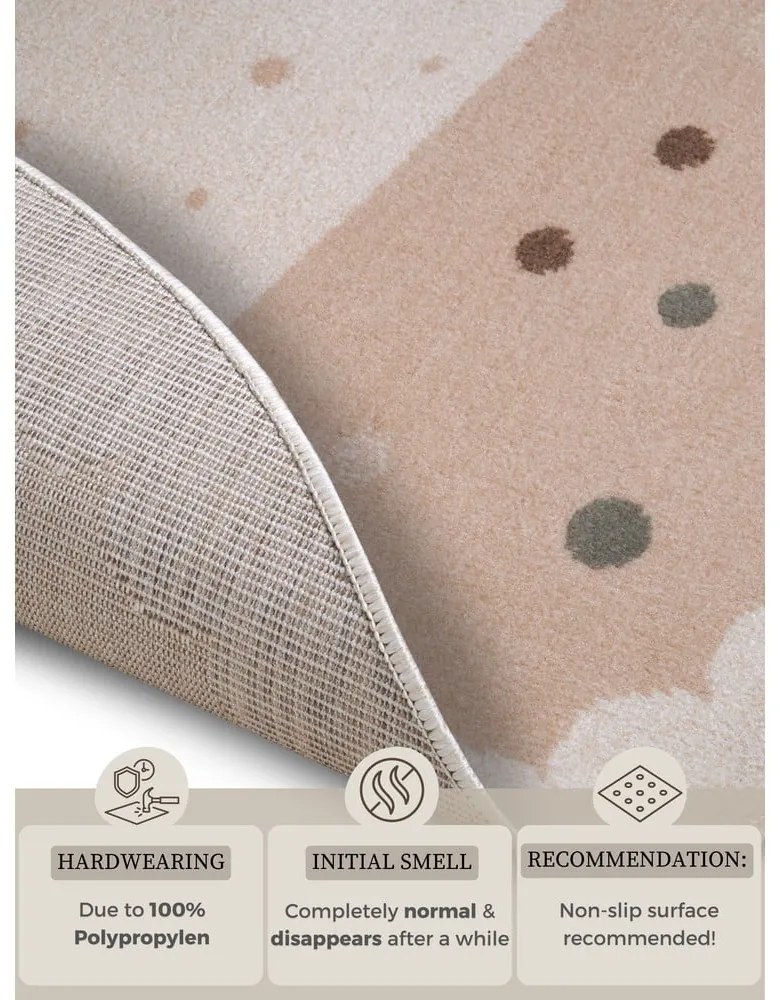 Tappeto beige per bambini ø 140 cm Crown - Hanse Home