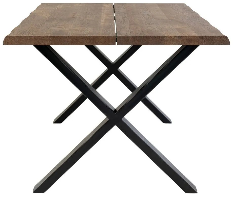 Tavolo da pranzo con piano in rovere massiccio Fumé, 140 x 95 cm Toulon - House Nordic