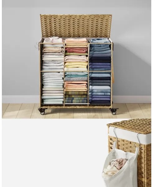 Cesto porta biancheria FLYN in rattan