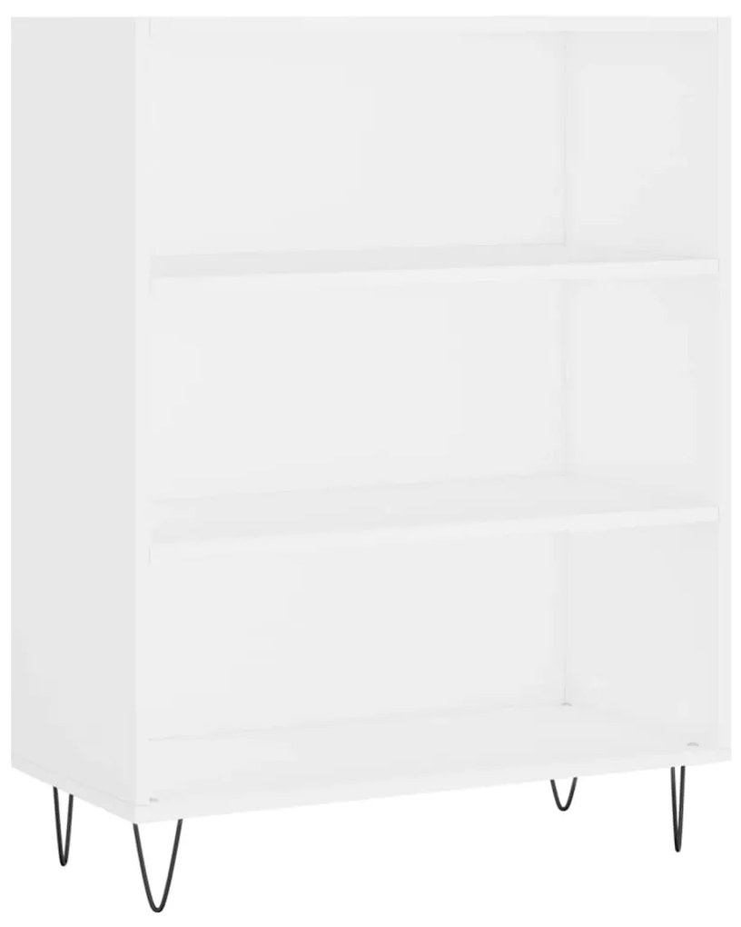 Credenza Bianca 69,5x34x180 cm in Legno Multistrato