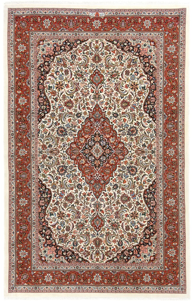 Isfahan Tappeto 140x230 (Iran) Annodato A Mano