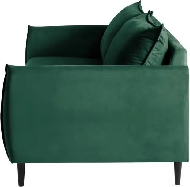 Divano verde scuro con rivestimento in velluto 203 cm Juli – Ropez