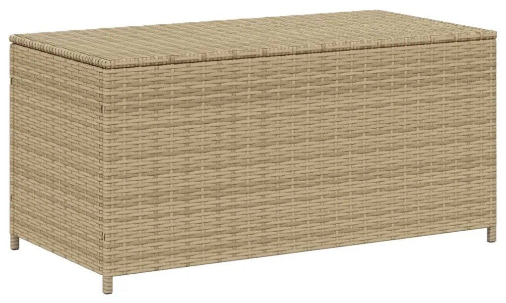 Contenitore da giardino beige misto 190l in polyrattan