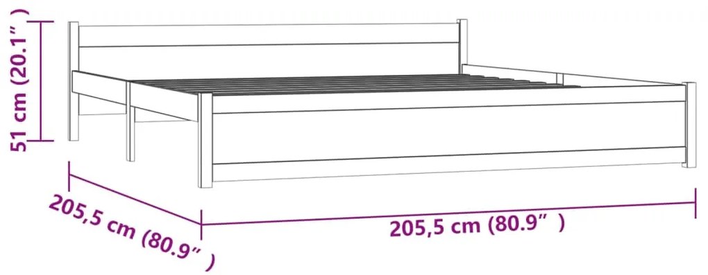 Giroletto Bianco in Legno Massello 200x200 cm