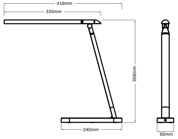 Lampada da tavolo LED dimmerabile con funzione Touch MADERA LED/7W/230V bianco