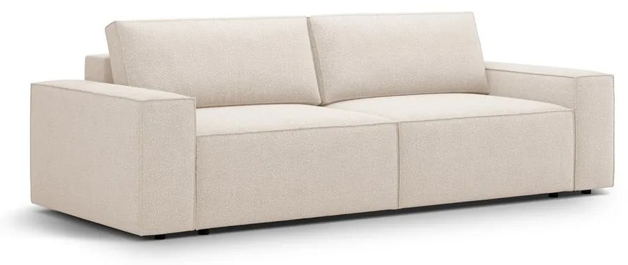 Divano letto in tessuto bouclé beige 247 cm Jodie - Micadoni Home