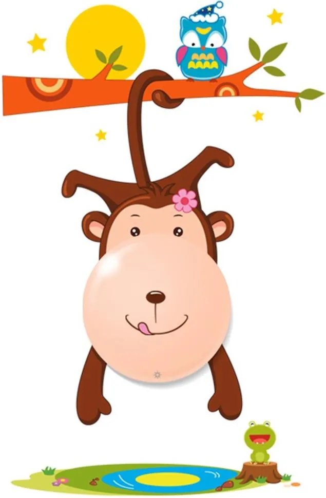 LED Lampada da parete per bambini MONKEY LED/0,6W/3xAAA