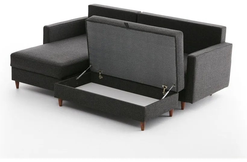 Divano angolare antracite (angolo sinistro) Eva - Balcab Home