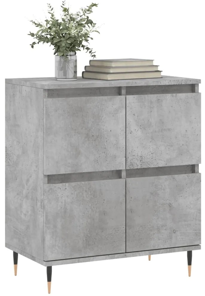 Credenza grigio cemento 60x35x70 cm in legno multistrato