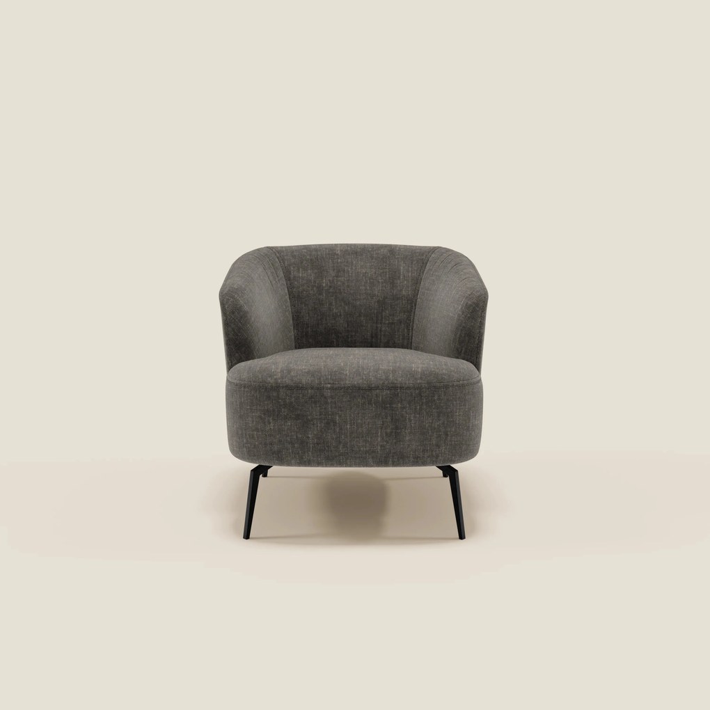 Renoa Poltroncina dall'eleganza moderna in tessuto smacchiabile T24 antracite