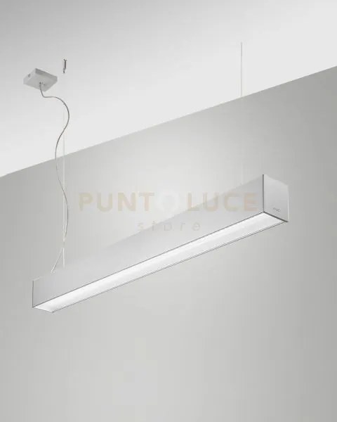 Turner sospensione alluminio led 29w 3000k 3470lm prismatic ip40  d...