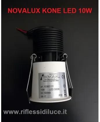 Novalux kone faretto tondo incasso led 10w luce bianca calda