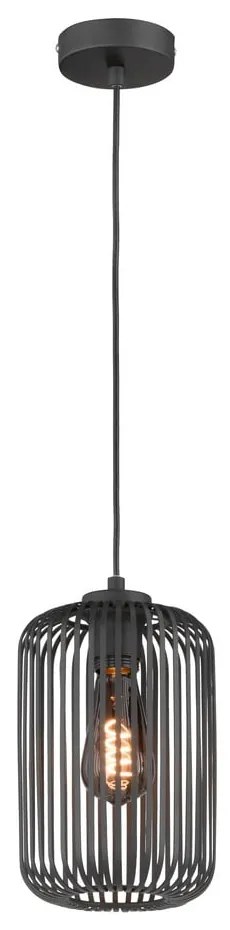 Lampadario nero con paralume in metallo ø 16 cm Cage - Fischer &amp; Honsel