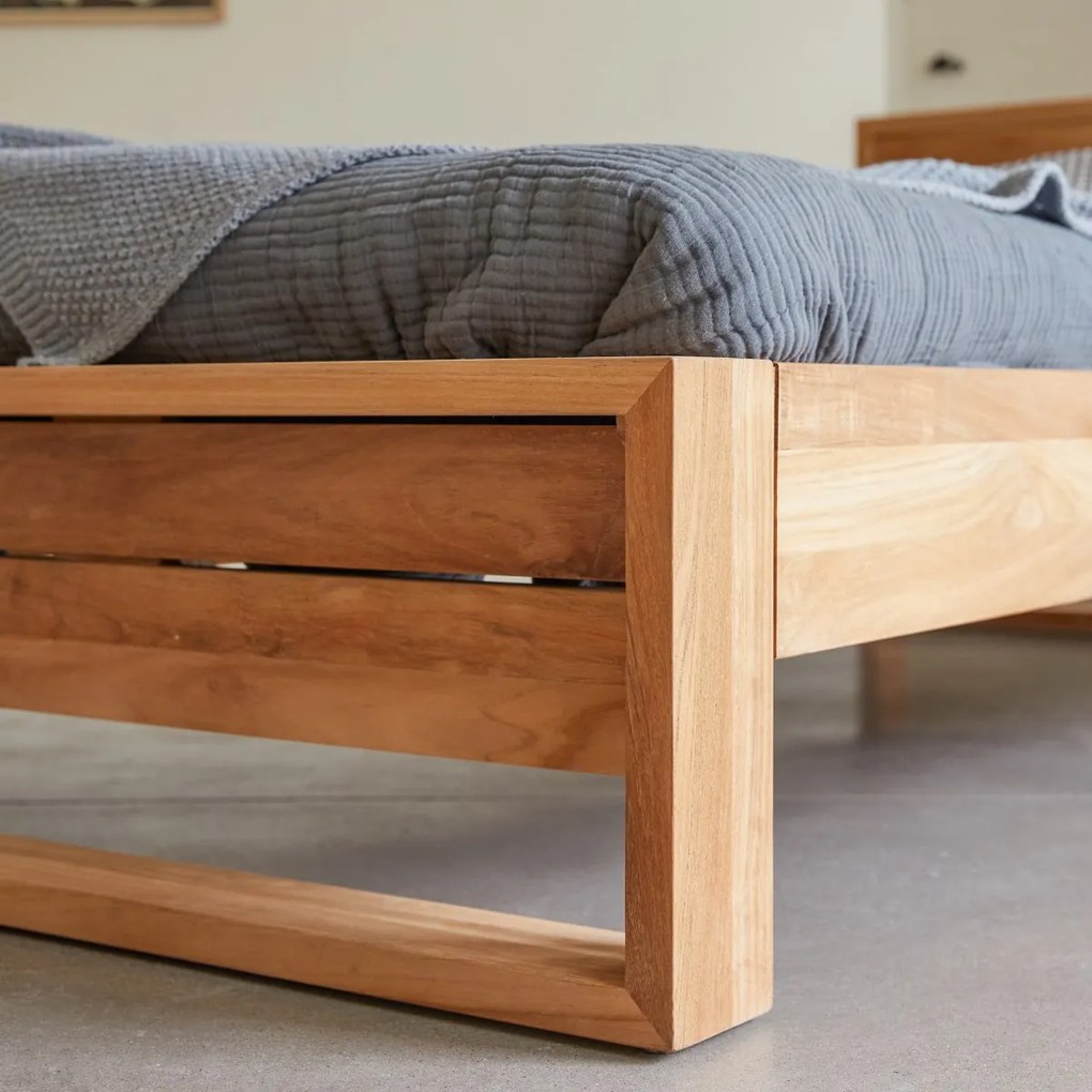 Tikamoon - Letto per bambini in legno di teak 90x190 cm Minimalys