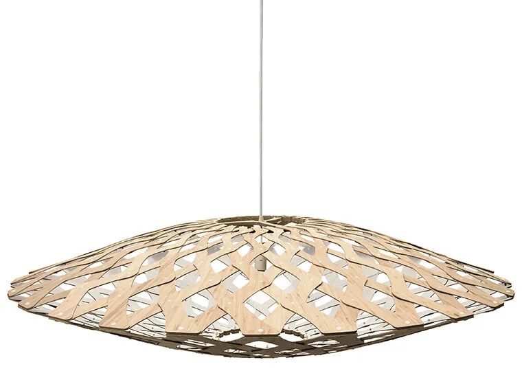 David Trubridge - Flax Lampada a Sospensione Ø110 1 Lato Bianco David Trubridge