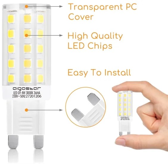 Lampadina LED G9/4W/230V 3000K - Aigostar