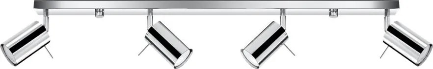 Lampada da soffitto in argento 4L Etna - Sollux