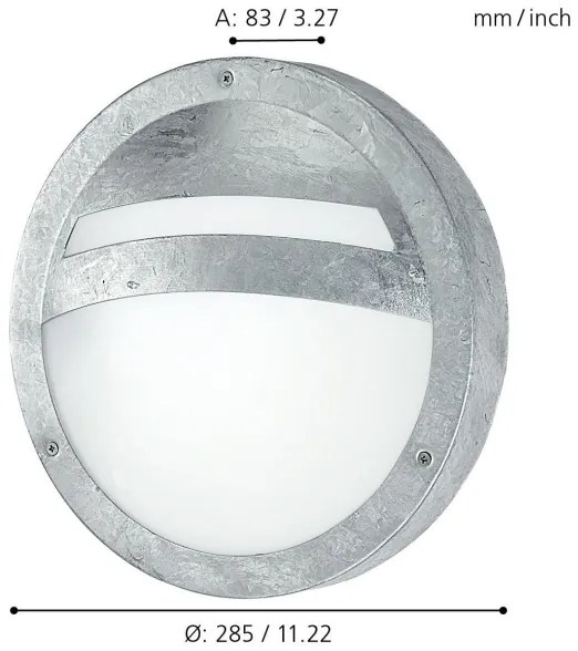 Eglo 88119 - Applique da esterno SEVILLA 1xE27/15W/230V IP44