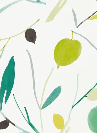 Scion Carta da parati Oxalis - Kiwi/ Juniper