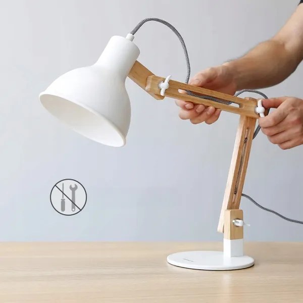 Lampada da tavolo 1xE27/40W/230V bianca