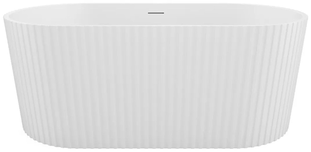 Vasca da bagno freestanding scanalata 230L 170 x 80 x 58 cm in Acrilico Bianco opaco - ALIENA