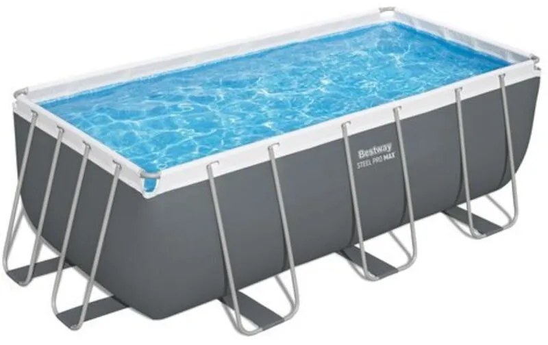 Piscina 56456 5 Power Steel Rettangolare Accessoriata Grigio c - Bestway