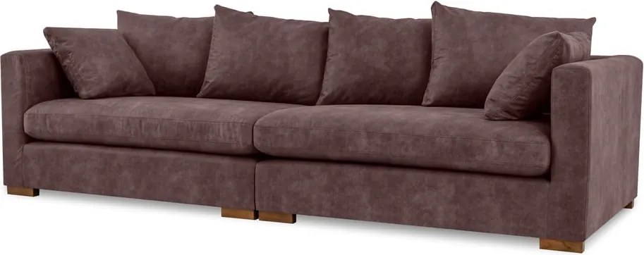 Divano in similpelle marrone scuro 266 cm Hamburg - Scandic