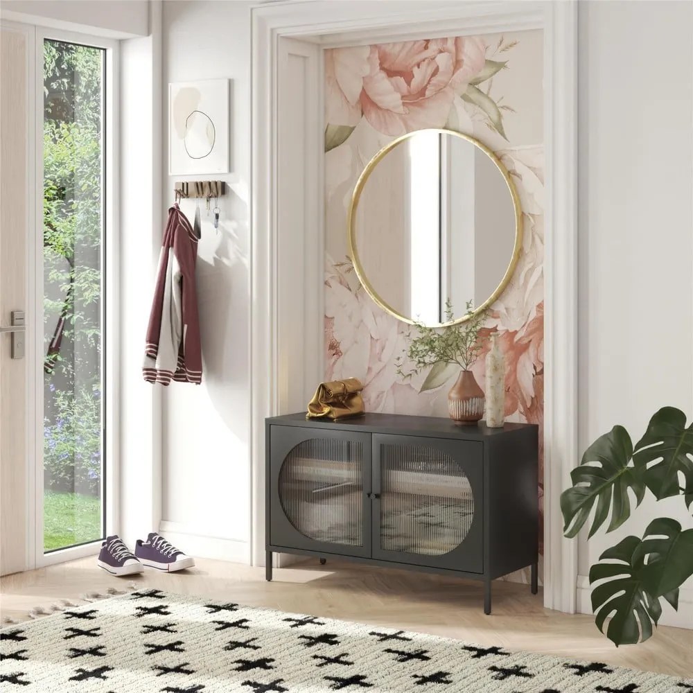 Vetrina in metallo nero 100x64x40 cm Luna - Støraa