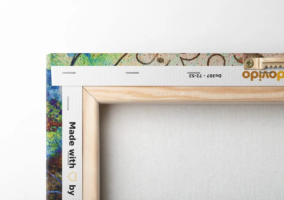 Quadro su tela – Albero con sfondo orientale