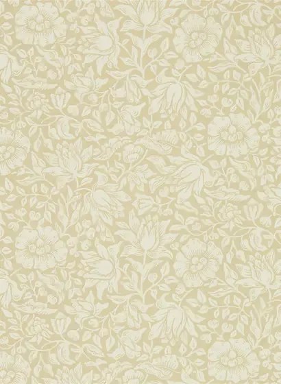 Malven Tapete Mallow von Morris & Co. - Soft Gold