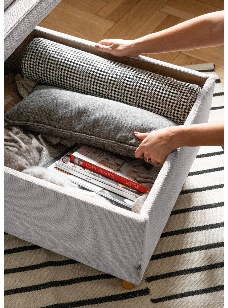 Poggiapiedi grigio chiaro Simon - Miuform