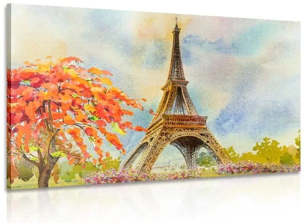 Stampa su tela – Torre Eiffel in colori pastello