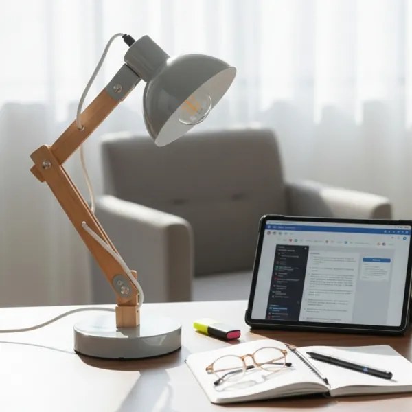 Brilagi - Lampada da tavolo FOCUS 1xE27/40W/230V grigia