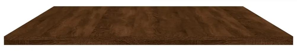 Mensole parete 4pz rovere marrone 100x50x1,5 legno multistrato