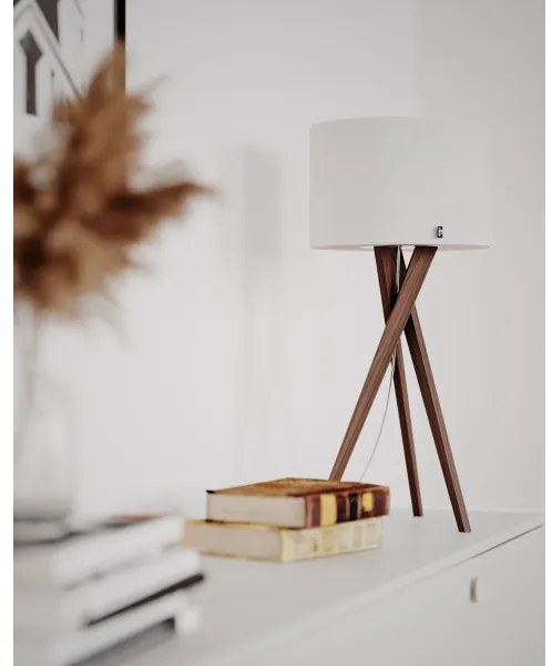 ByRydens 4002720-6003 - Lampada da tavolo VEGA 1xE27/8W/230V bianco/noce