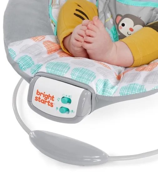 Bright Starts - Lettino vibrante per bambini con melodia WHIMSICAL WILD 3xLR14