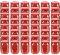 Vasi per Marmellata in Vetro Coperchio Rosso 48 pz 230 ml 50800