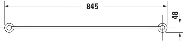 Duravit 99231000 - Porta asciugamani da parete D-CODE 84,5 cm in cromo lucido